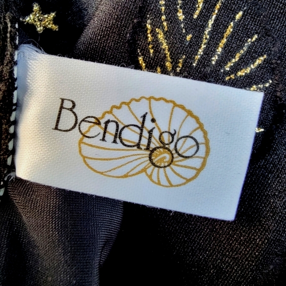 BENDIGO ♡ Gorgeous Vintage 1pc Black 'n Gold Beach Shells Bralette Swimsuit 7 - Picture 12 of 17